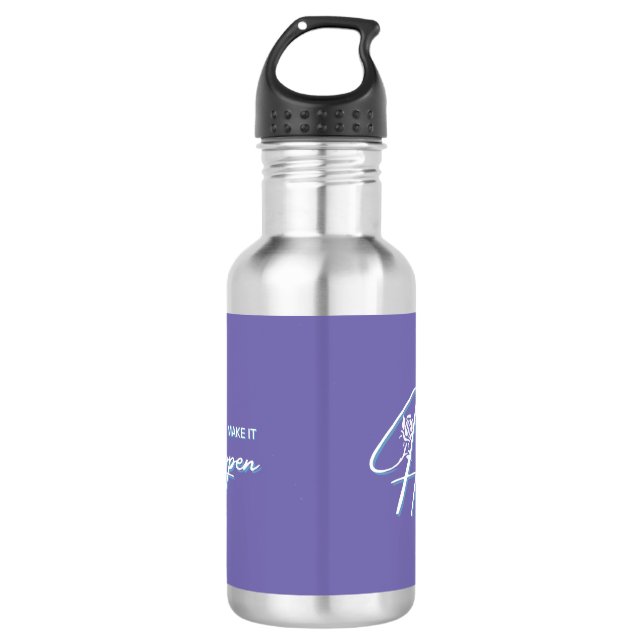 Make It Happen Motivational Quote Design     710 Ml Water Bottle (Front)