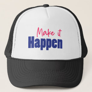 Make It Happen Pink and Blue Trucker Hat