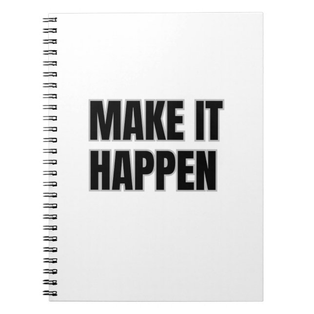 Make It Happen Spiral Photo Notebook (Front)