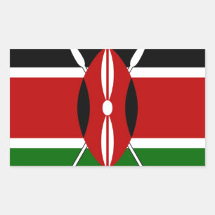Make it Kenyan Beautiful Inspirational Flag Colour Rectangular Sticker