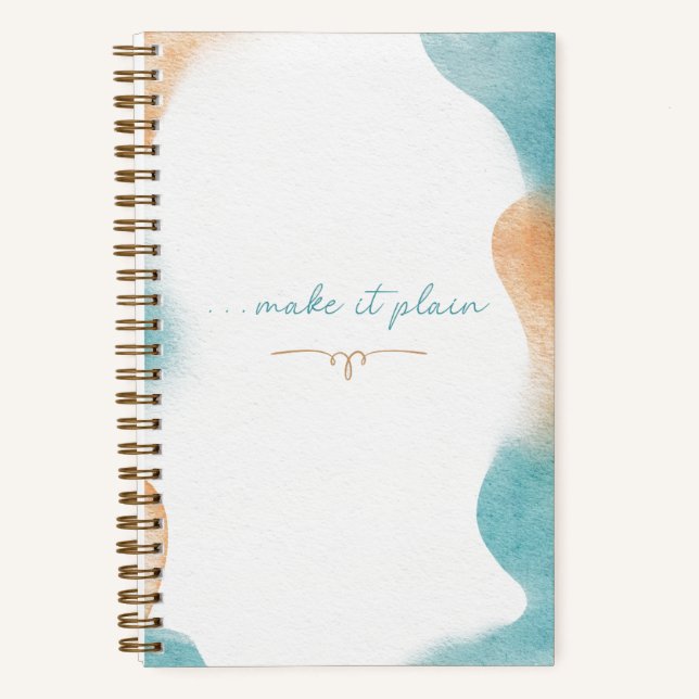 "Make it Plain" Blank Lined Journal with scripture (Front)