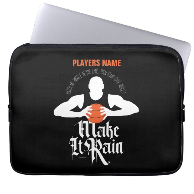 Make It Rain (Basketball) Laptop Sleeve (Front)