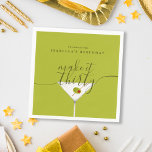 Make It Thirty Green Martini 30th Birthday Party Napkin<br><div class="desc">Celebrate in style with our Make It Thirty Green Martini 30th Birthday Party Napkins! These eye-catching napkins features a chic Martini with a little humour,  perfect for setting the tone for a flirty and fun 30th birthday bash. Make your milestone unforgettable with these elegant napkins!</div>