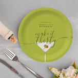 Make It Thirty Green Martini 30th Birthday Party Paper Plate<br><div class="desc">Celebrate in style with our Make It Thirty Green Martini 30th Birthday Party Paper Plates! These eye-catching plates features a chic Martini with a little humour,  perfect for setting the tone for a flirty and fun 30th birthday bash. Make your special day unforgettable with this elegant paper plate!</div>