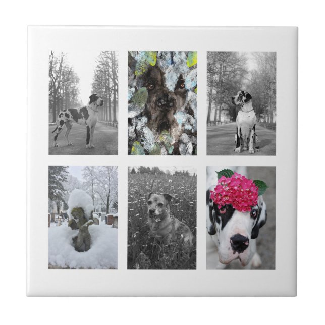 Make it you Great Dane  Ceramic Tile (Front)