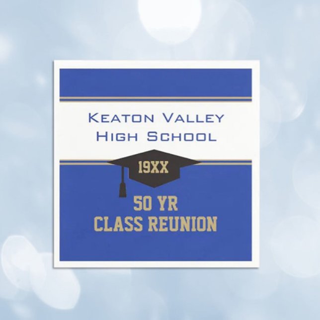 MAKE IT YOUR Custom Class Reunion party Napkin (Creator Uploaded)