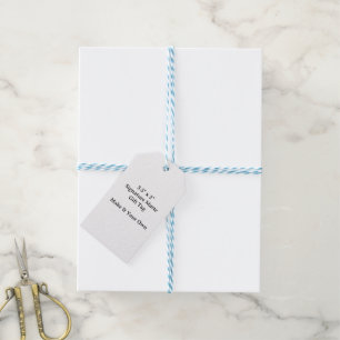 Make It Your Own 3.5" x 2" Blue and White Twine Gift Tags