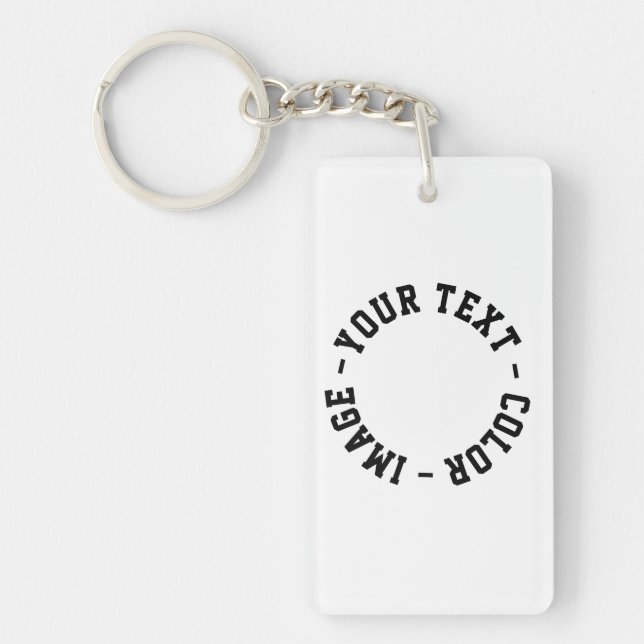 Make It Your Own Acrylic Rectangle Keychain (Front)