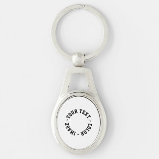 Make It Your Own Oval Metal Keychain