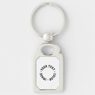 Make It Your Own Rectangle Metal Keychain