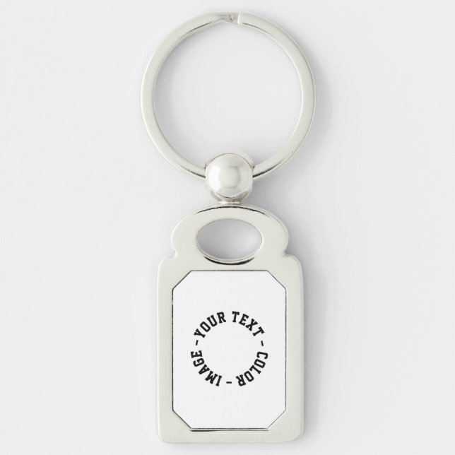 Make It Your Own Rectangle Metal Keychain (Front)
