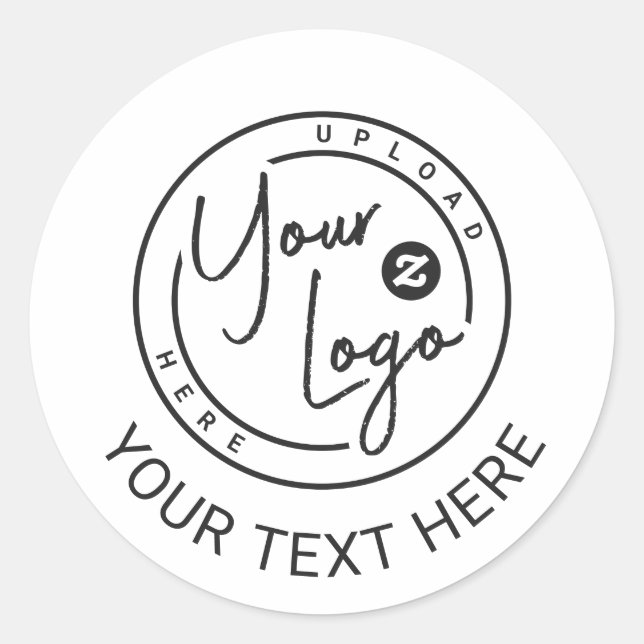 Make It Yours Custom Brand Logo Classic Round Sticker (Front)