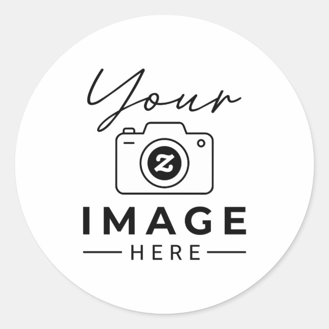 Make It Yours Custom Photo Classic Round Sticker (Front)