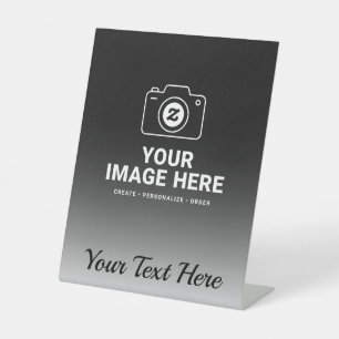 Make It Yours With Favourite Photo and Text Pedestal Sign