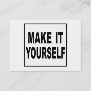 Make It Yourself Custom Business Cards