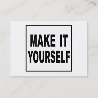 Make It Yourself Custom Business Cards