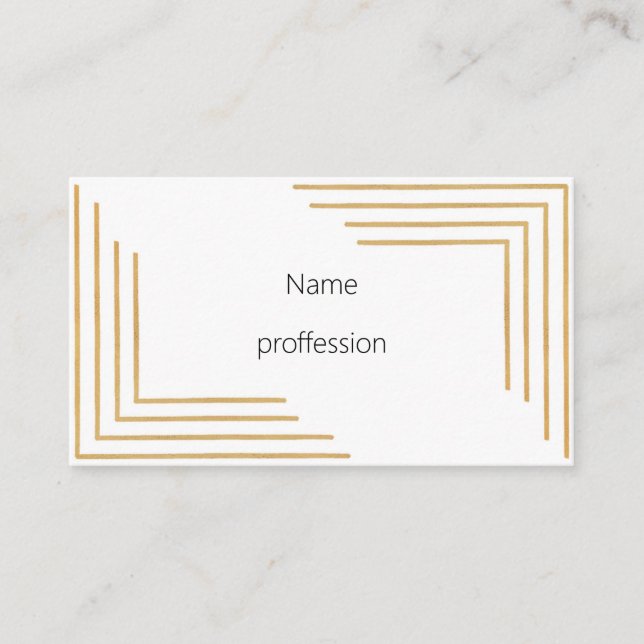 make it yourself gold monogrammed business card (Front)