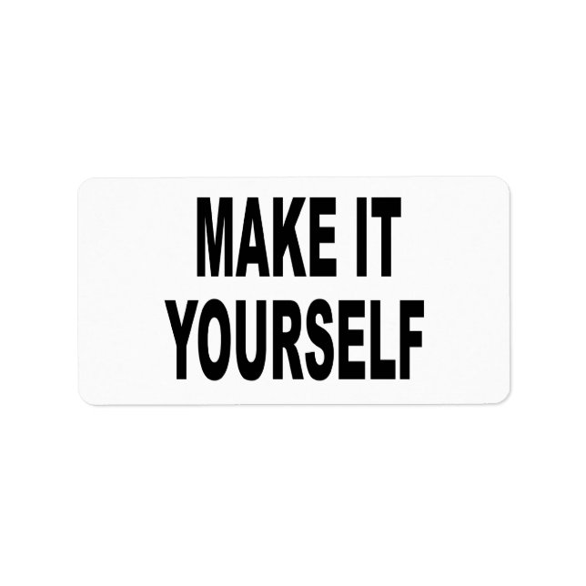 Make It Yourself Label (Front)
