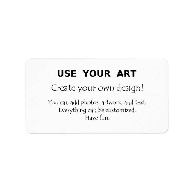 Make it yourself labels stickers use your art (Front)