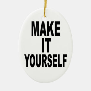 Make It Yourself Oval Ceramic Ornament