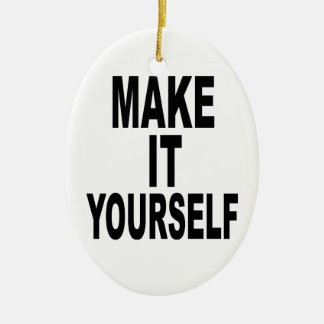 Make It Yourself Oval Ceramic Ornament