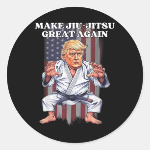 Make Jiu-jitsu Great Again Trump Republican Bjj Classic Round Sticker