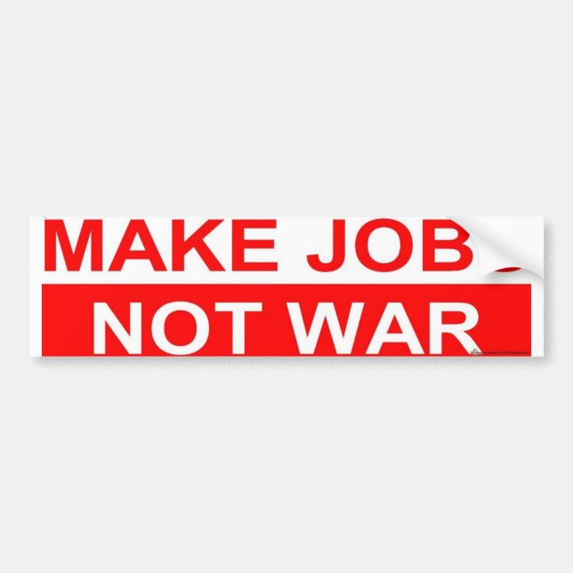 MAKE JOBS BUMPER STICKER (Front)