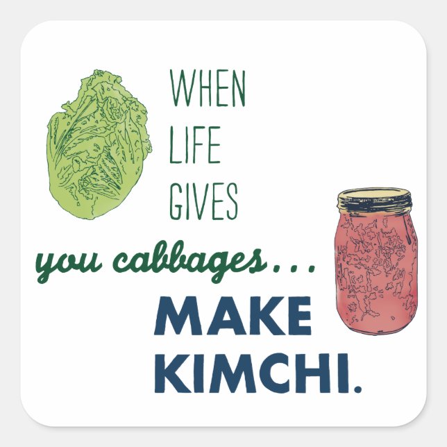 Make Kimchi! Square Sticker (Front)