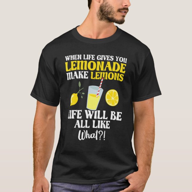 Make Lemon Lemonade Stand Boss Juice Ice Lemon Squ T-Shirt (Front)