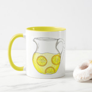 Make Lemonade Lemon Ade Yellow Citrus Pitcher Mug