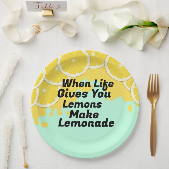 Make Lemonade Paper Plate (Wedding)