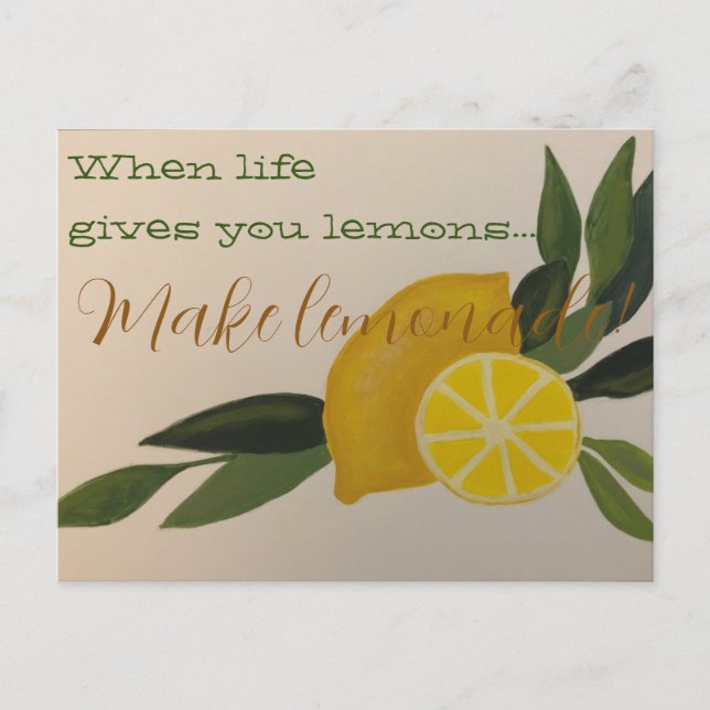 Make Lemonade Postcard (Front)