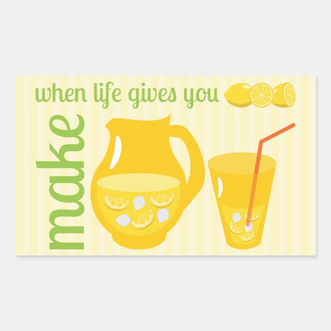 Make Lemonade Rectangular Sticker (Front)