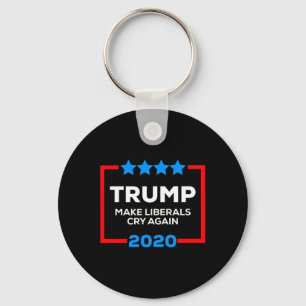 Make Liberals Cry Again Funny Pro Trump 4th Of Jul Key Ring