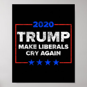 Make Liberals Cry Again Funny Pro Trump Tee  Poster