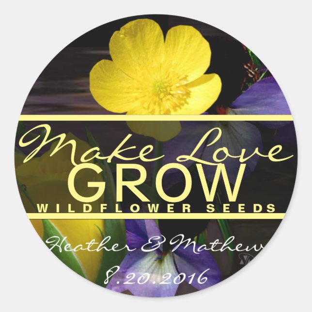 Make Love Grow Stickers (Front)