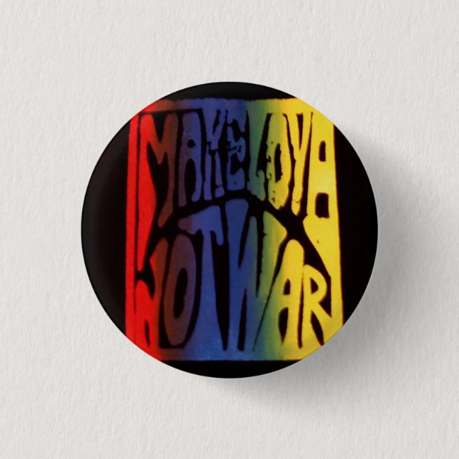 Make Love Not War 3 Cm Round Badge (Front)