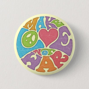 Make Love Not War 6 Cm Round Badge
