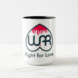 Make Love Not War Abstract Heart Graphic Mug