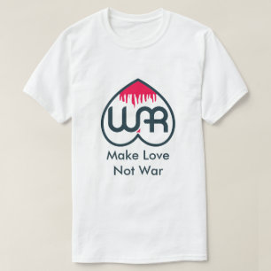 Make Love Not War Abstract Heart Graphic T-Shirt