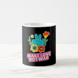 Make love not war coffee mug