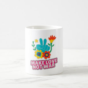 Make love not war coffee mug