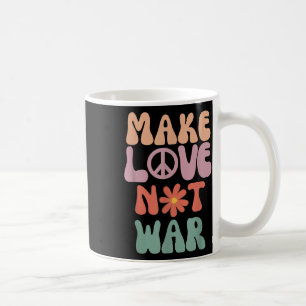 Make Love Not War Hippie 70s Peace Daisy Funny  Coffee Mug