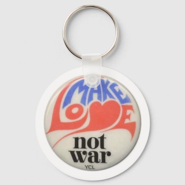 Make Love Not War Peace Art Key Ring (Front)