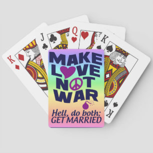 Make Love Not War playing cards