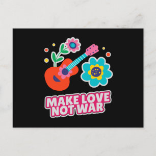 Make love not war postcard