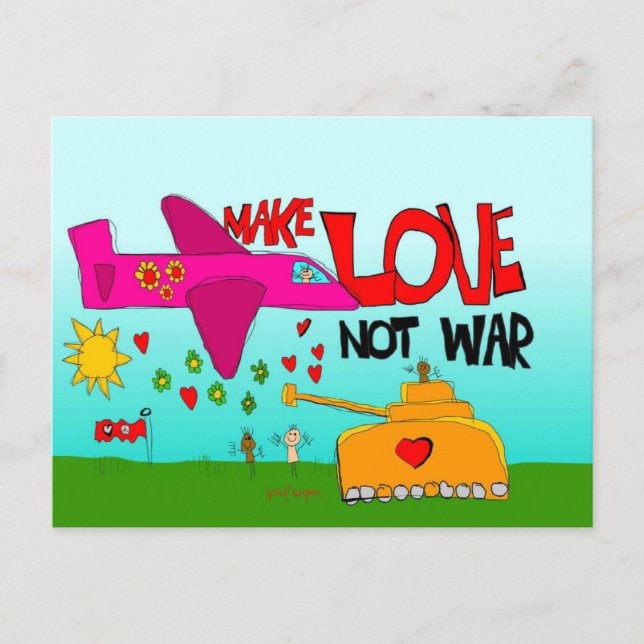make love not war postcard (Front)