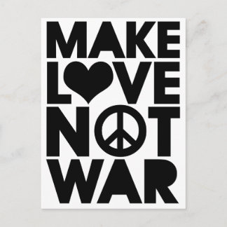 MAKE LOVE NOT WAR POSTCARD