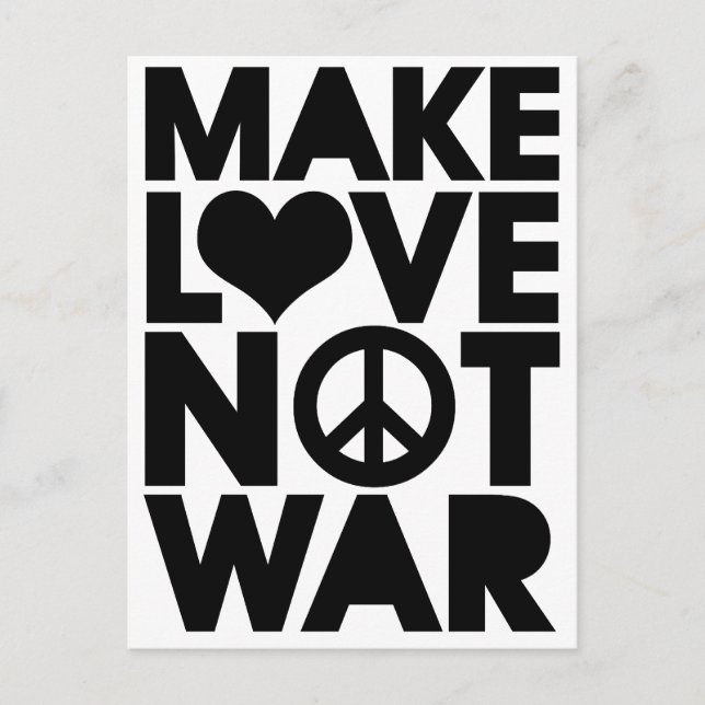 MAKE LOVE NOT WAR POSTCARD (Front)