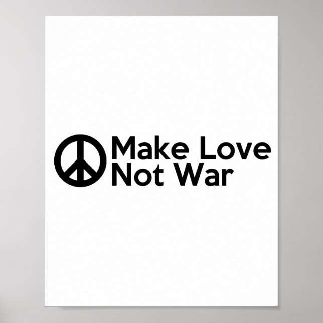 Make Love Not War Poster (Front)